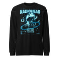 Manga larga Radiohead Kid A Cyan Glitch Face - Frente