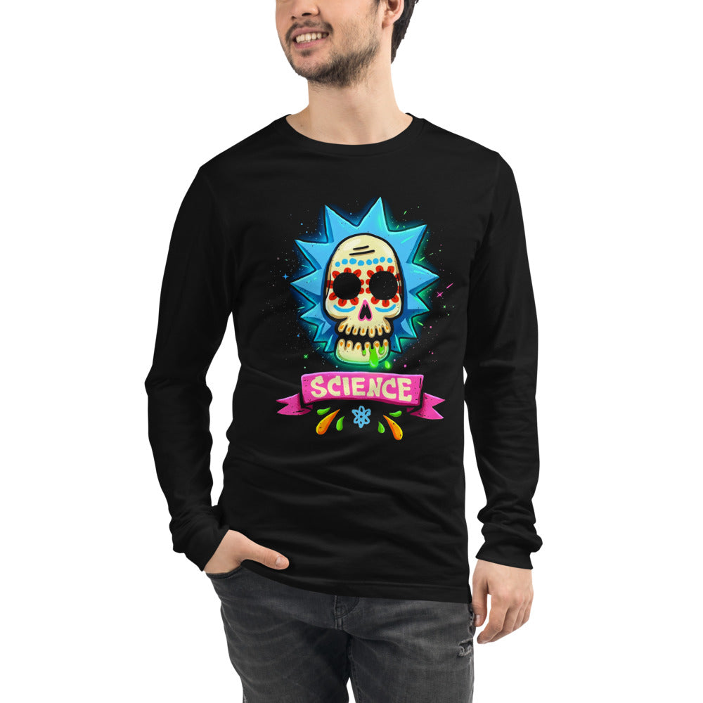 Manga larga Rick Sanchez Sugar Skull Science - Modelo masculino