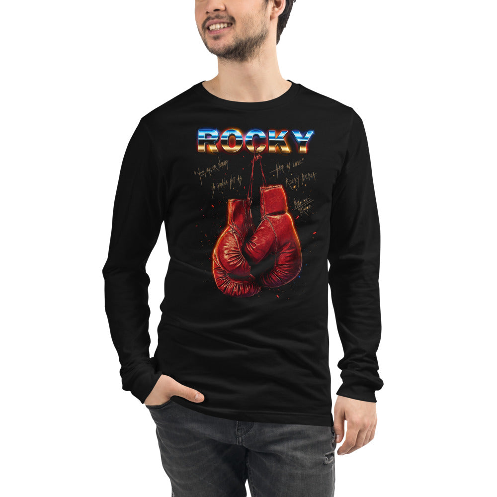 Manga larga Rocky Balboa Hard As Life Boxing Gloves - Modelo masculino