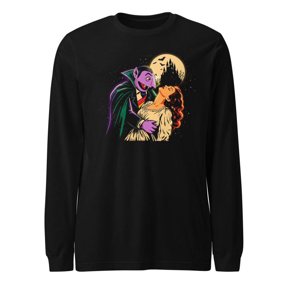 Manga larga Sesame Street Count Von Count Vampire Moon - Frente