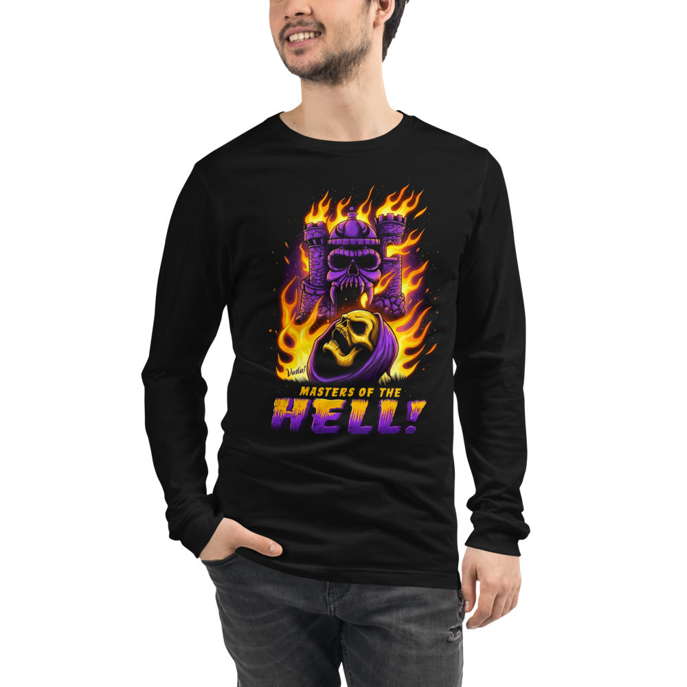 Manga larga Skeletor Castle Grayskull Flames - Modelo masculino