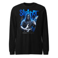 Manga larga Slipknot Blue Neon Mask White Guitar - Frente