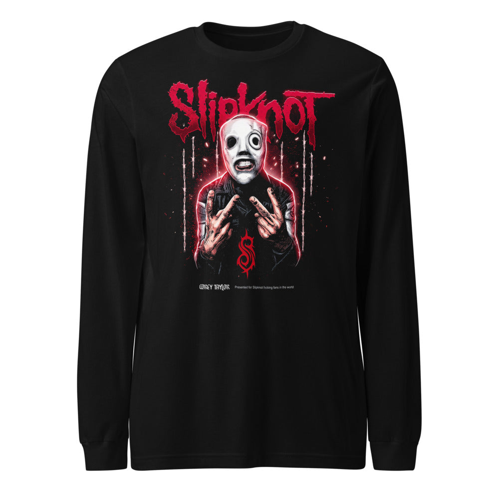Manga larga Slipknot White Mask Barbed Wire - Frente