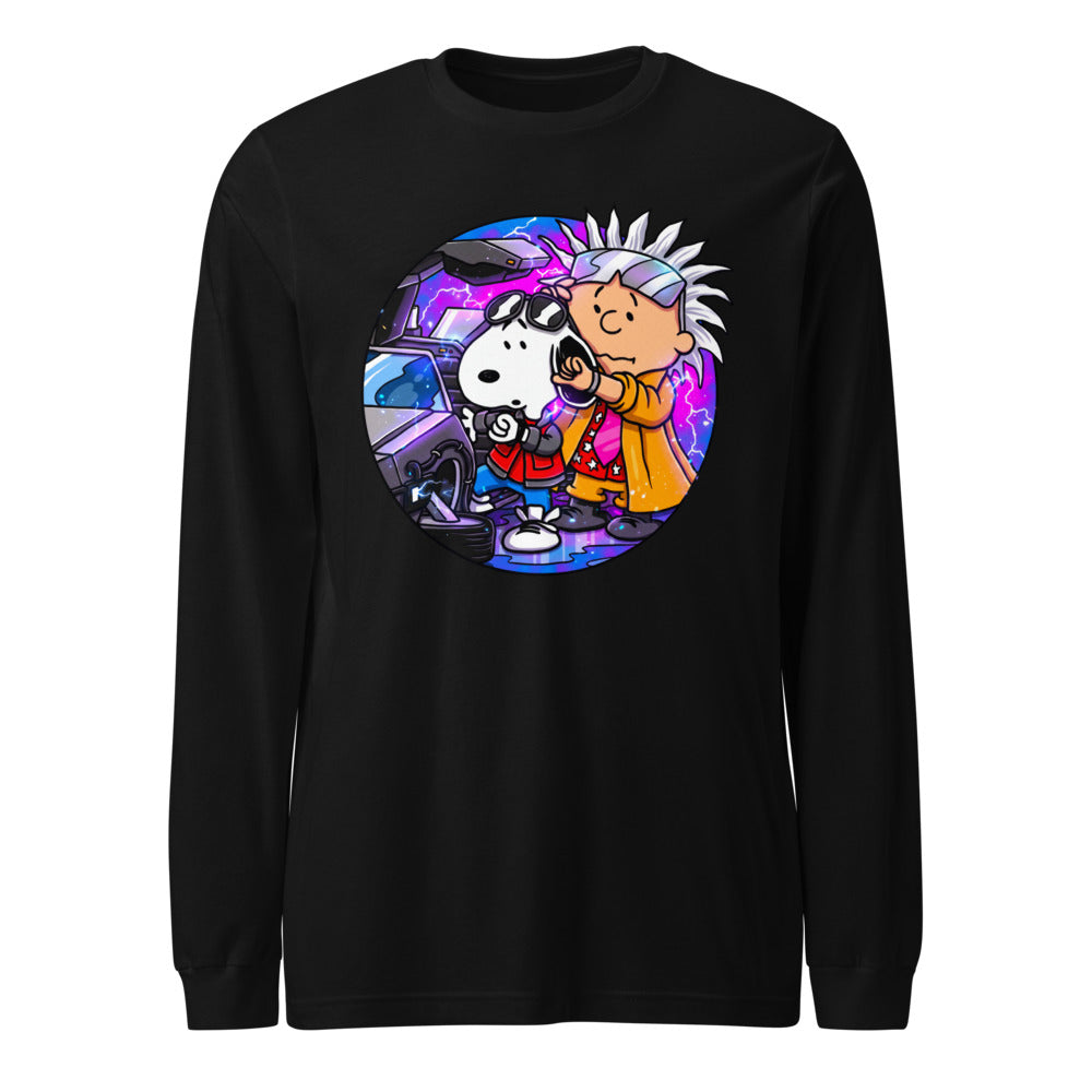 Manga larga Snoopy Marty Charlie Brown Doc DeLorean - Frente