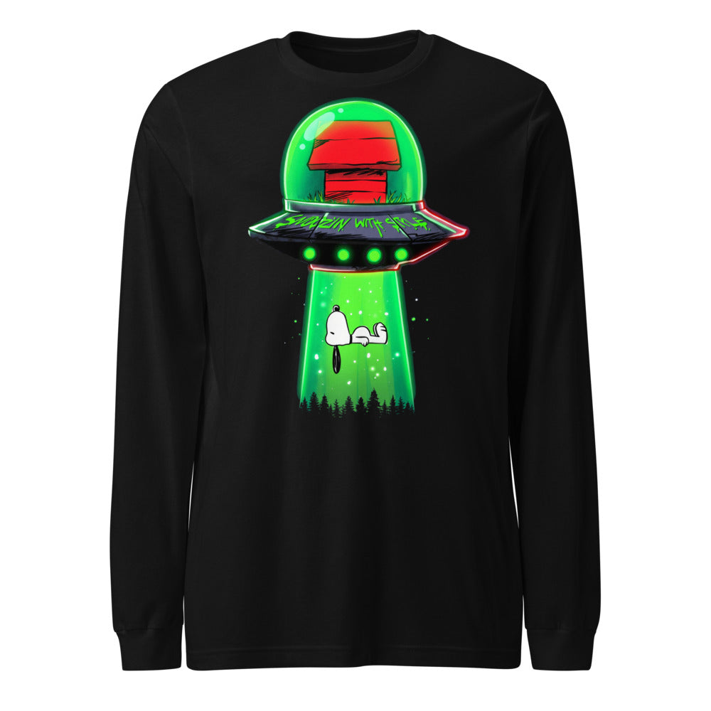 Manga larga Snoopy UFO Snoozin With Style - Frente