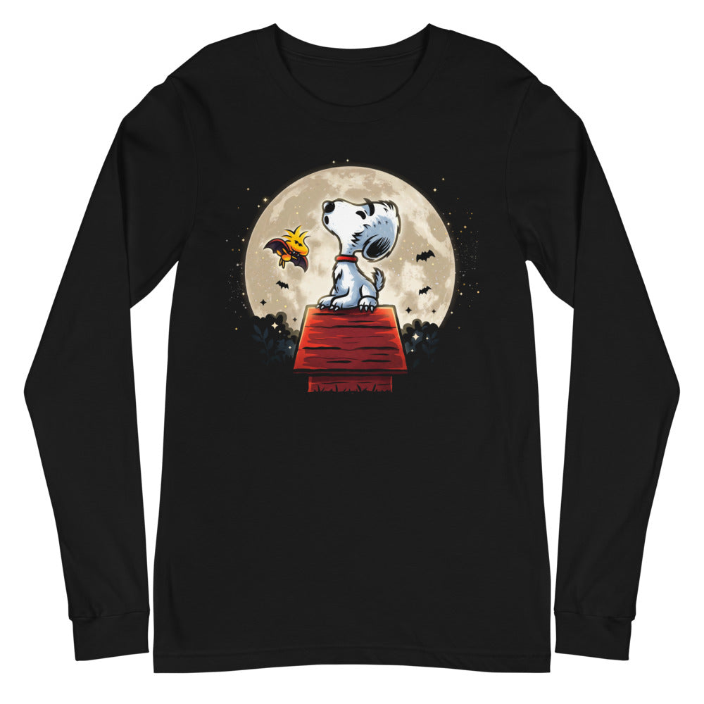 Manga larga Snoopy Woodstock Vampire Full Moon Doghouse - Plano