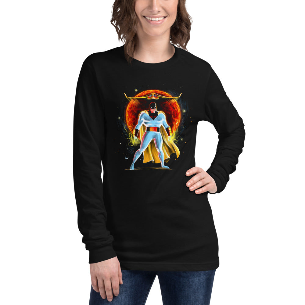 Manga larga Space Ghost Red Sun Cosmic - Modelo femenina