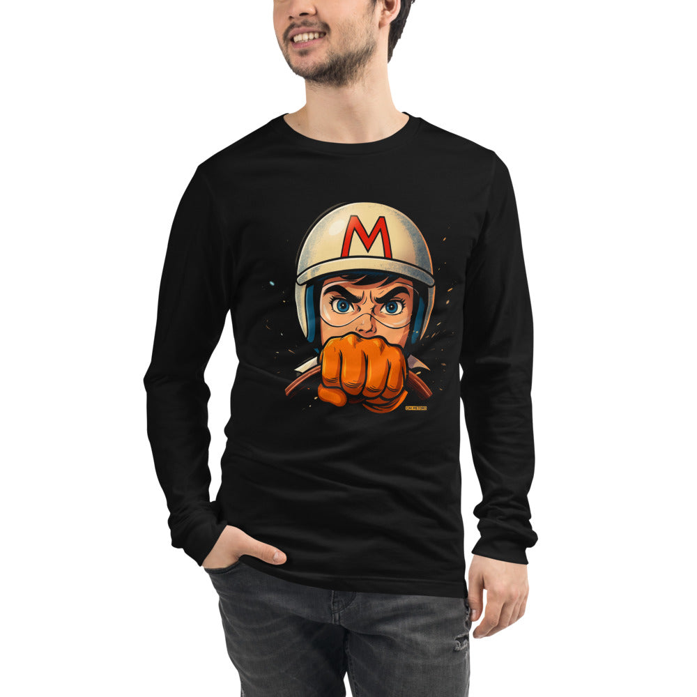 Manga larga Speed Racer Helmet Fist - Modelo masculino