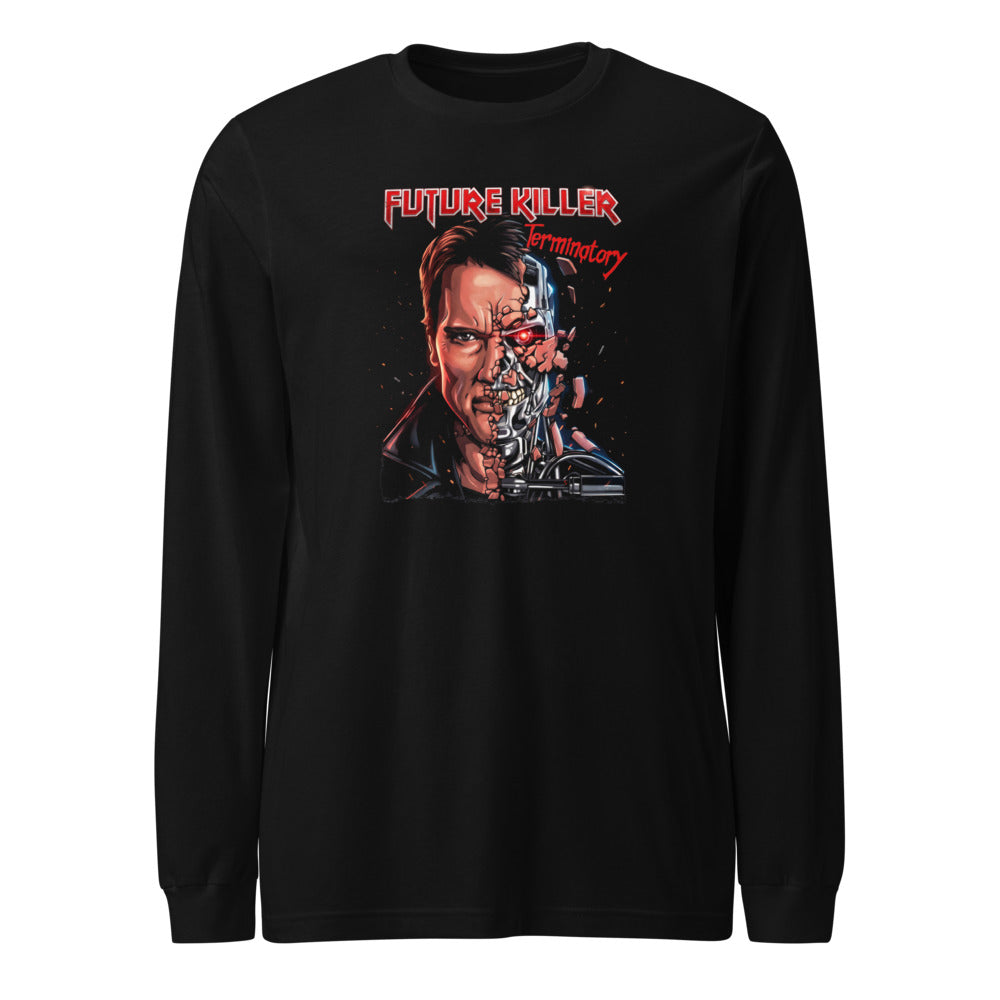 Manga larga Terminator Half Face Heavy Metal - Frente