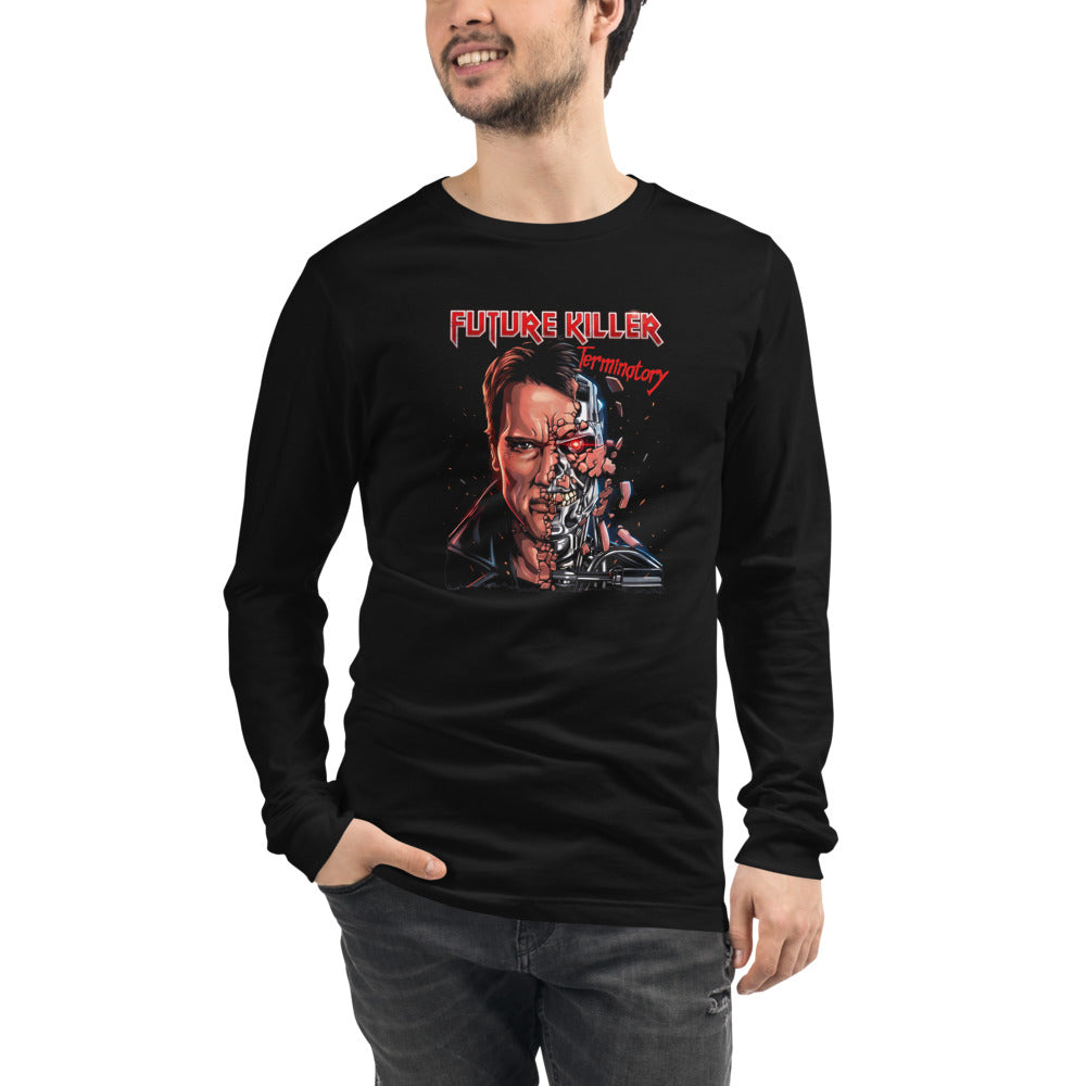 Manga larga Terminator Half Face Heavy Metal - Modelo masculino