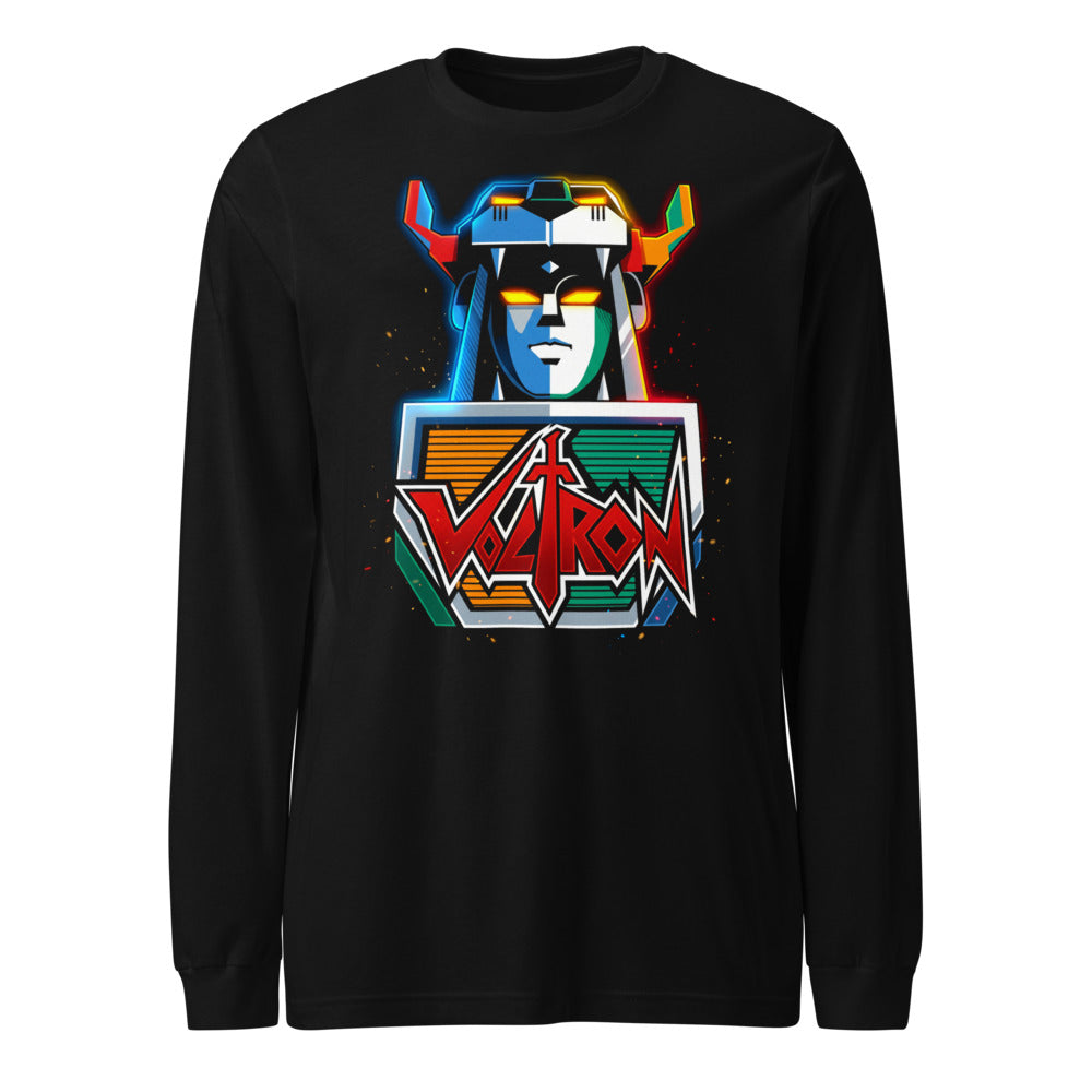 Manga larga Voltron Neon Robot Head Yellow Eyes - Frente