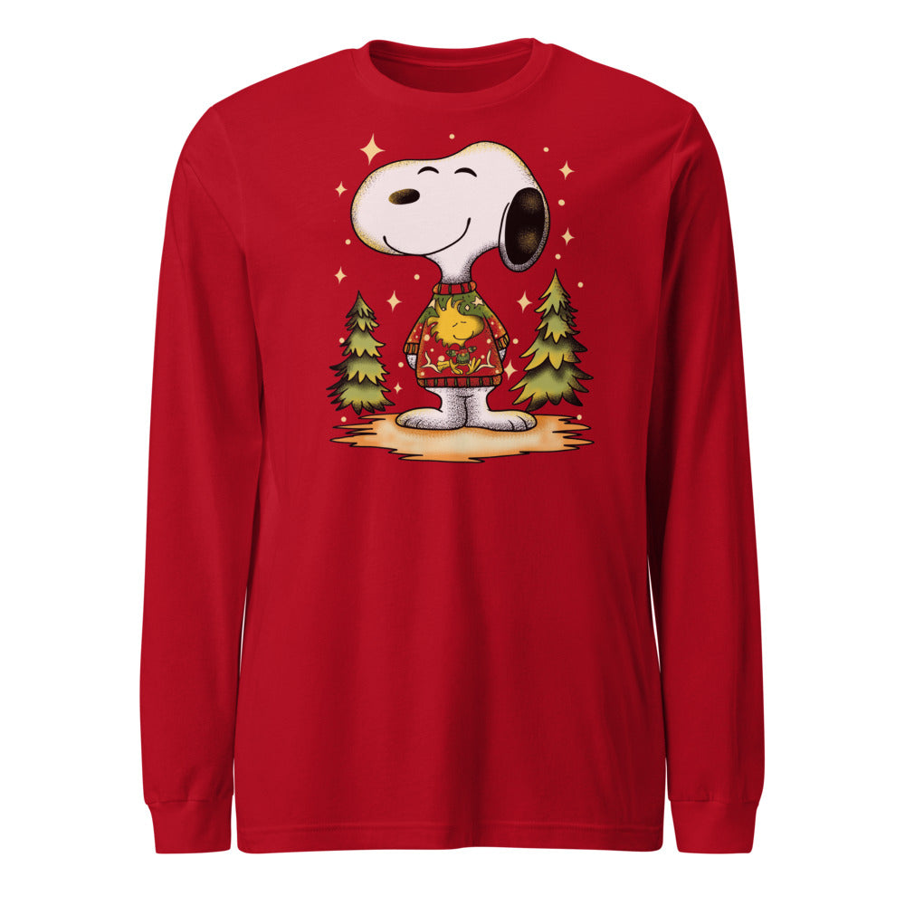 Manga larga Beagle de Navidad - Frente