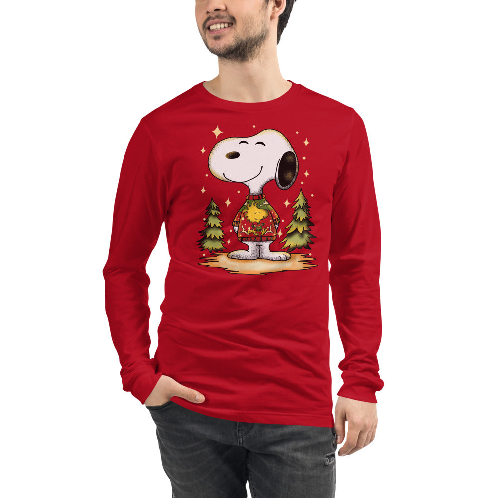 Manga larga Beagle de Navidad - Modelo masculino