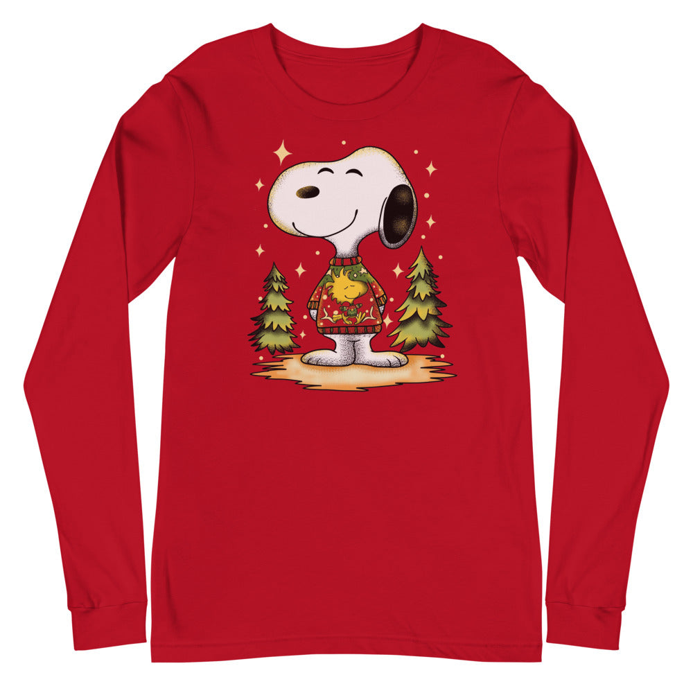 Manga larga Beagle de Navidad - Plano