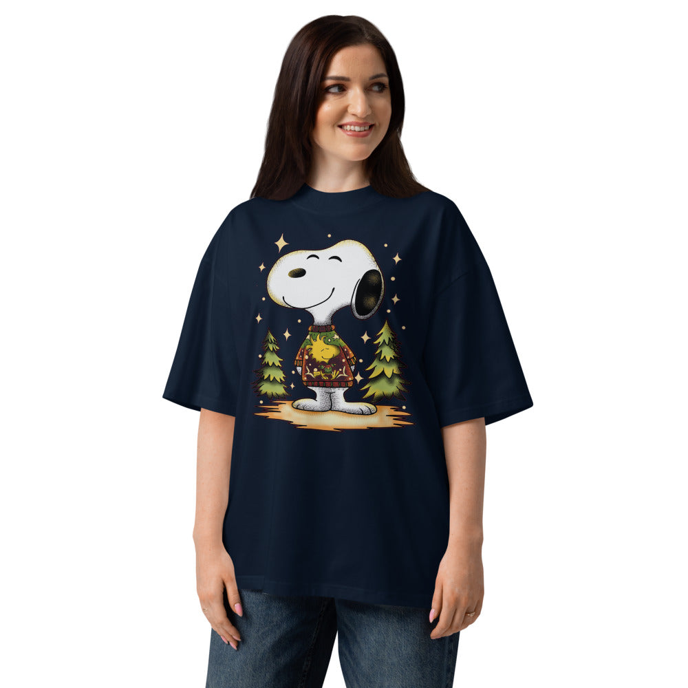 Oversize Beagle de Navidad - Modelo femenina