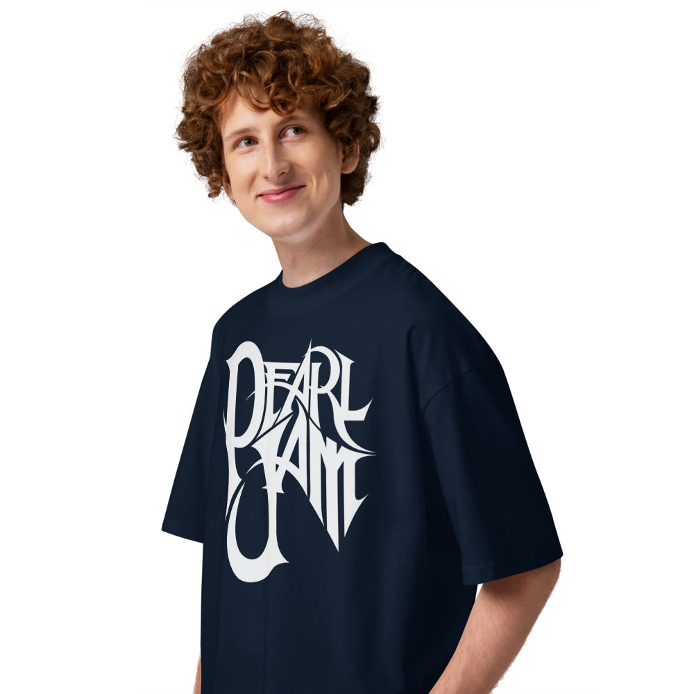 Oversize Pearl Jam Rock band - Modelo masculino lateral