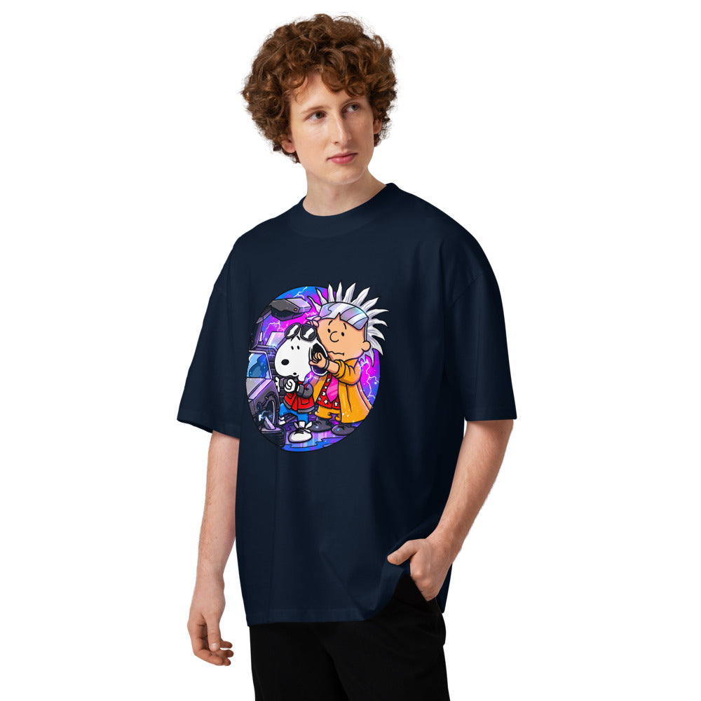 Oversize Snoopy Marty Charlie Brown Doc DeLorean - Modelo masculino