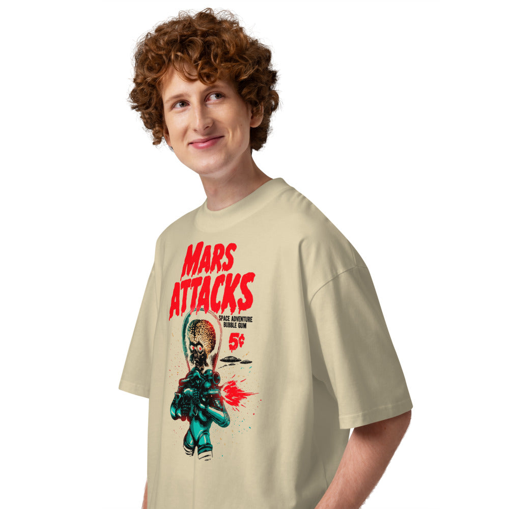 Oversize Mars Attacks Space Adventure Bubble Gum - Modelo masculino lateral
