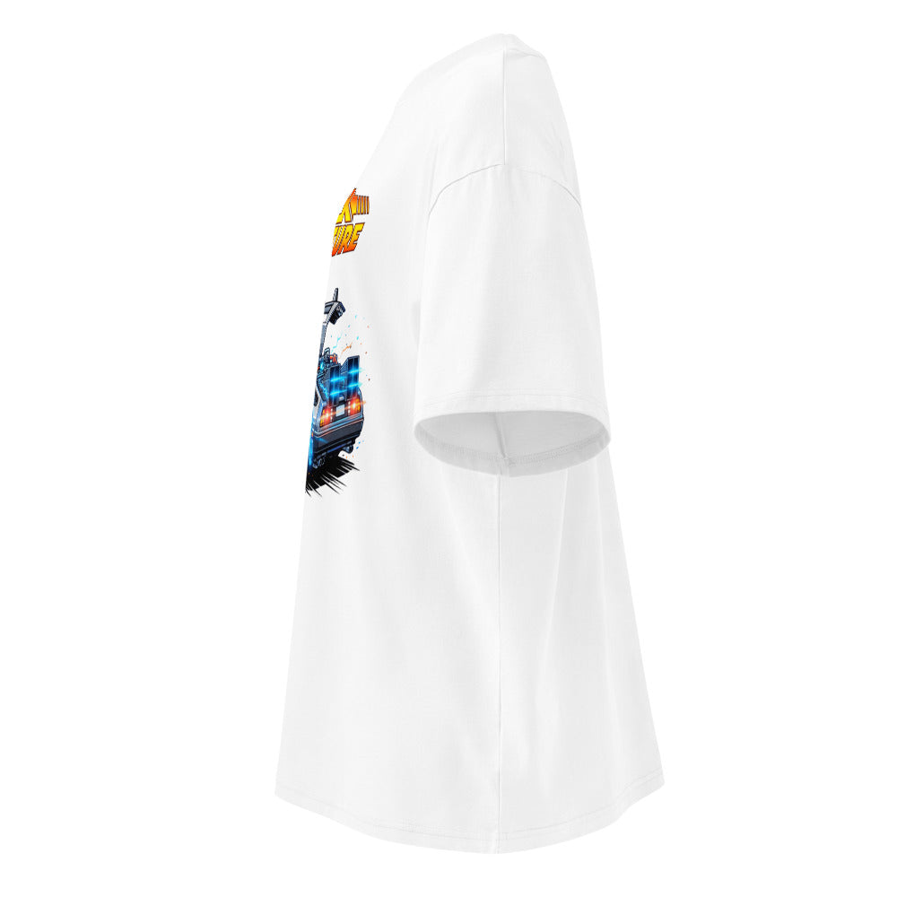 Oversize Back To The Future DeLorean Blue Glow - Lateral fantasma