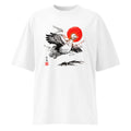 Oversize Big Bird Ink Wash Flying Red Sun - Frente fantasma