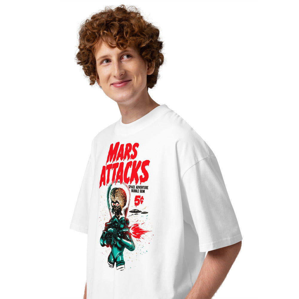 Oversize Mars Attacks Space Adventure Bubble Gum - Modelo masculino lateral
