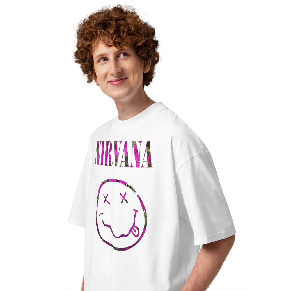 Oversize Psychedelic Nirvana - Modelo masculino lateral