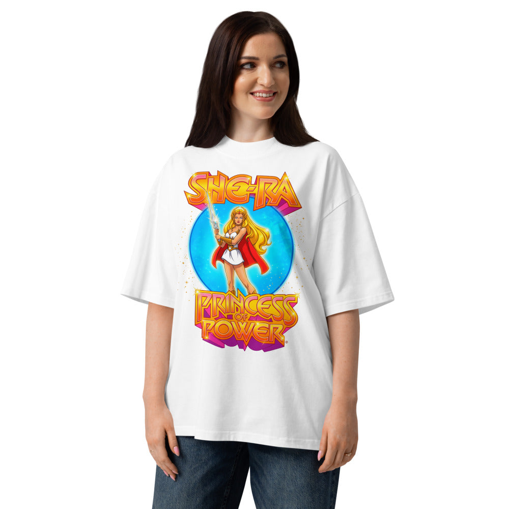 Oversize She-Ra Princess Of Power Starry Blue Circle - Modelo femenina