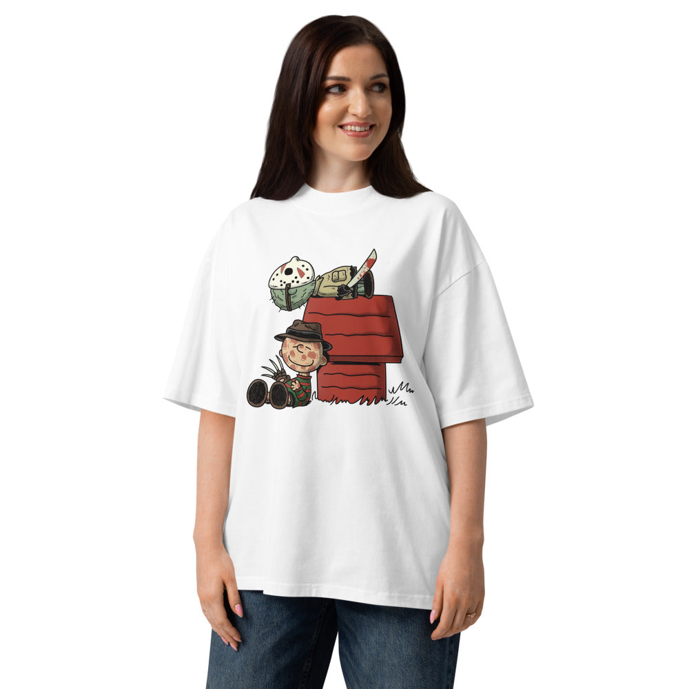 Oversize Slasher Brown - Modelo femenina