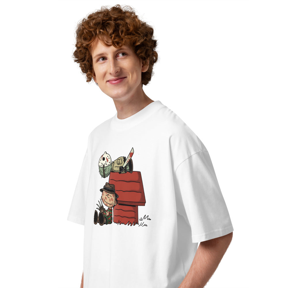Oversize Slasher Brown - Modelo masculino lateral
