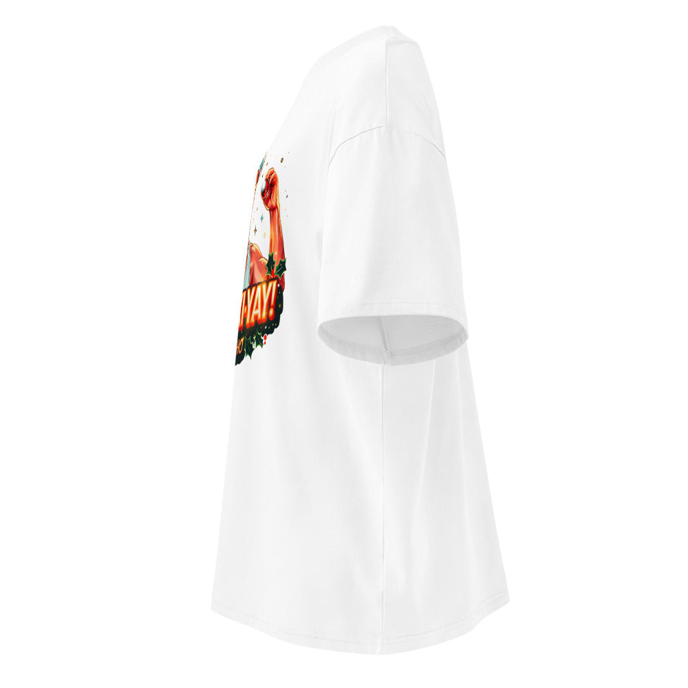Oversize Yippee Ki Yay Ho Ho Ho Santa Hat - Lateral fantasma