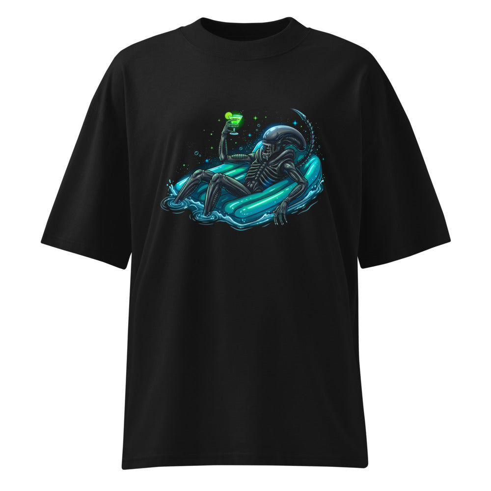 Oversize Alien Xenomorph Pool Float Green Cocktail - Frente fantasma