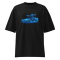 Oversize Back To The Future DeLorean Neon Wireframe - Frente fantasma