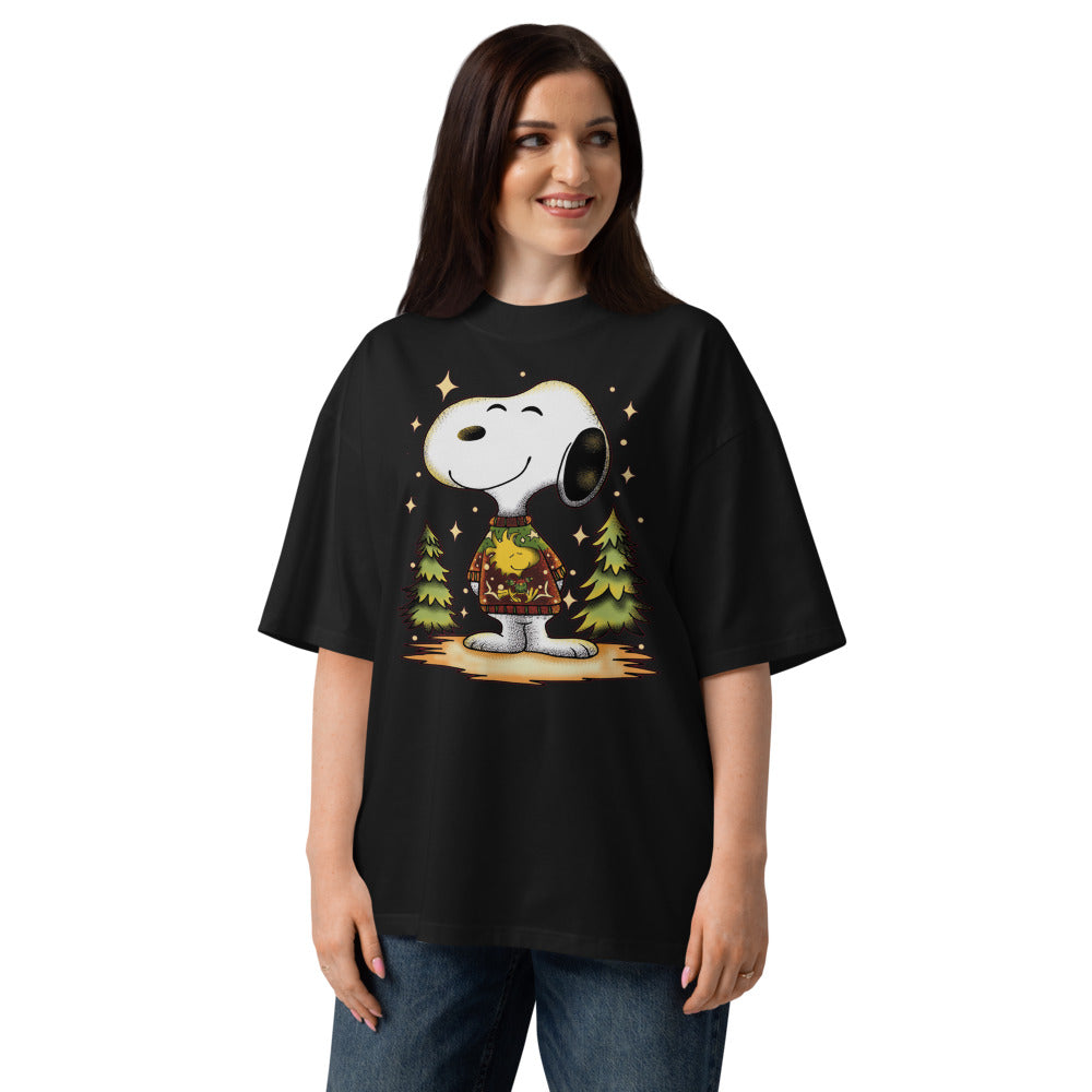Oversize Beagle de Navidad - Modelo femenina
