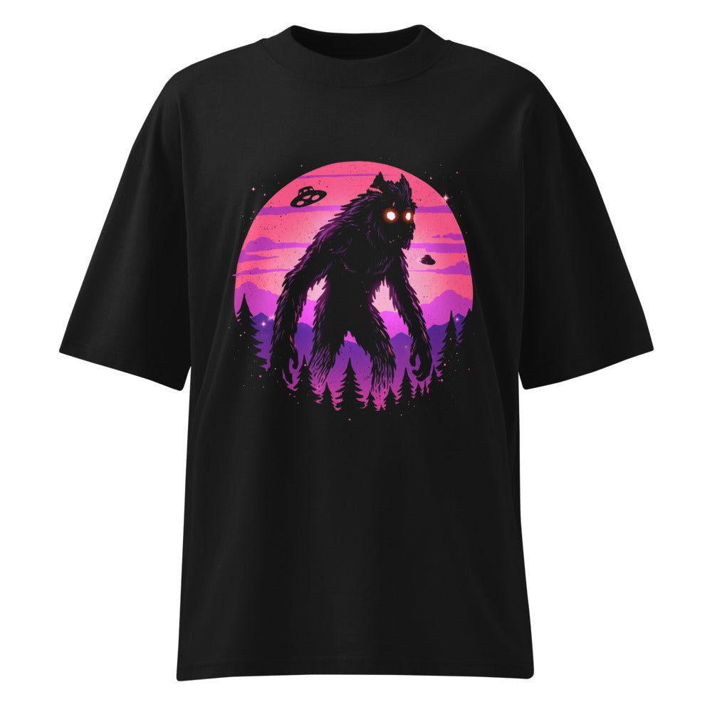 Oversize Bigfoot UFO Retro Sunset - Frente fantasma