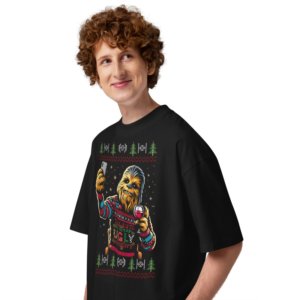 Oversize Chewie Holidays - Modelo masculino lateral