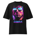 Oversize Cobra Neon Sunglasses Synthwave - Frente fantasma