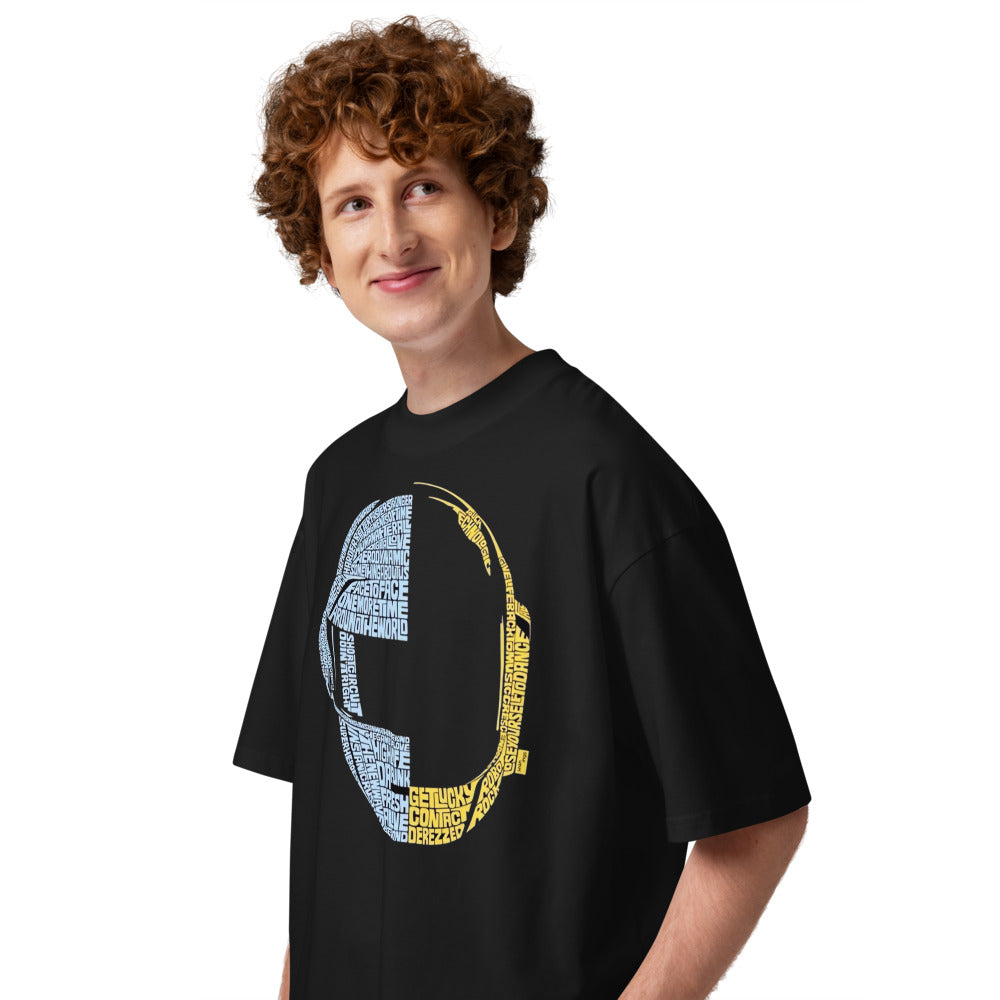 Oversize Daft Punk - Modelo masculino lateral