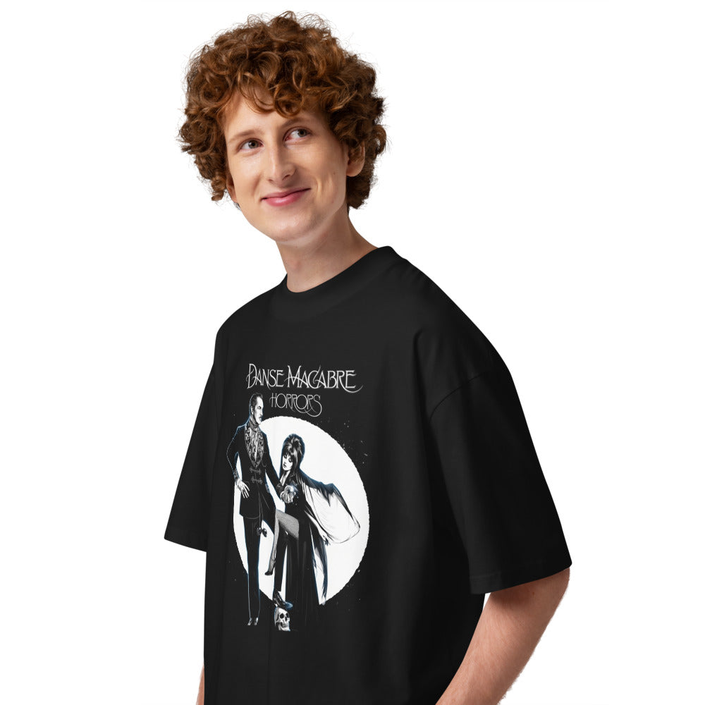 Oversize Danse Macabre Horrors Gothic Dance - Modelo masculino lateral