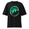 Oversize Frodo Sam Gollum One Ring Script Green Glow - Frente fantasma
