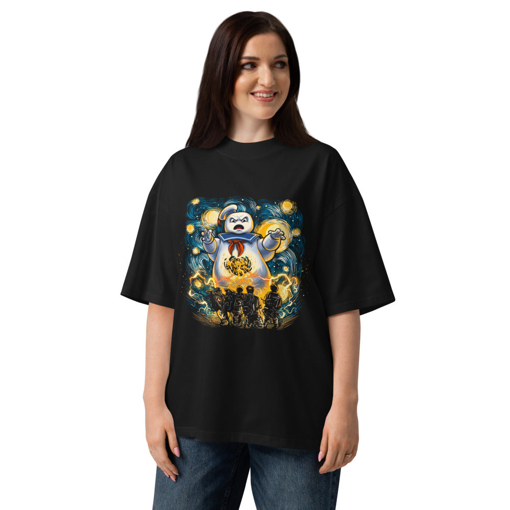Oversize Ghostbusters Stay Puft Starry Night - Modelo femenina