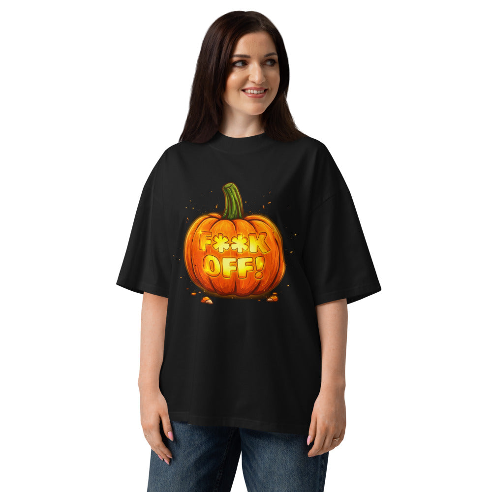 Oversize Glowing Jack O Lantern Halloween Humor - Modelo femenina