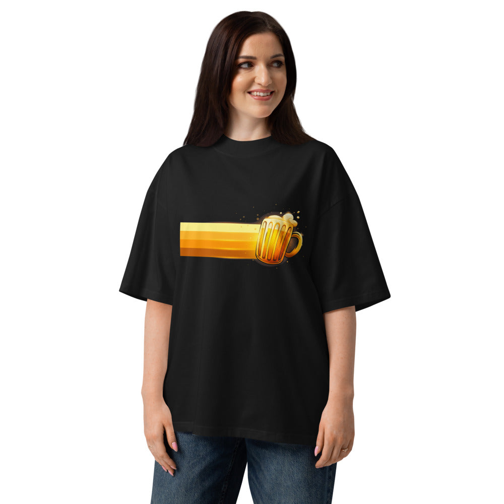 Oversize Golden Beer Mug Foam - Modelo femenina