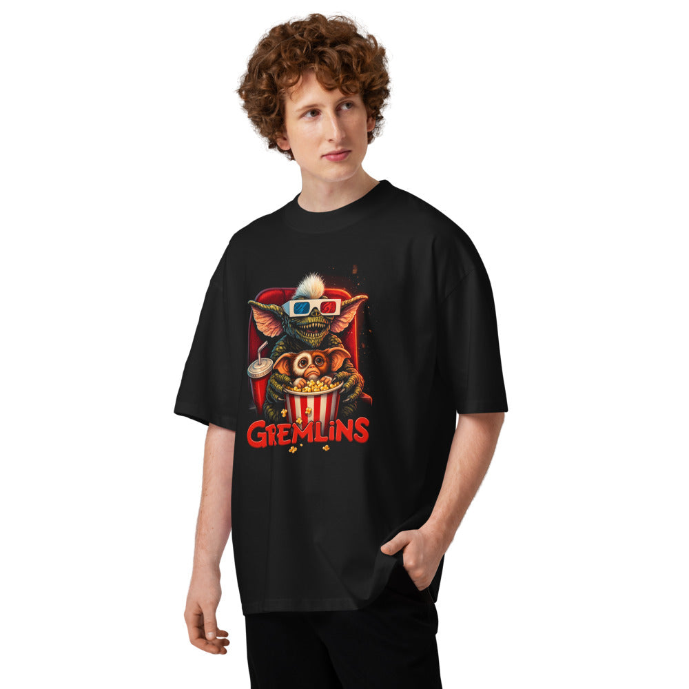 Oversize Gremlins Stripe Gizmo Movie Night - Modelo masculino
