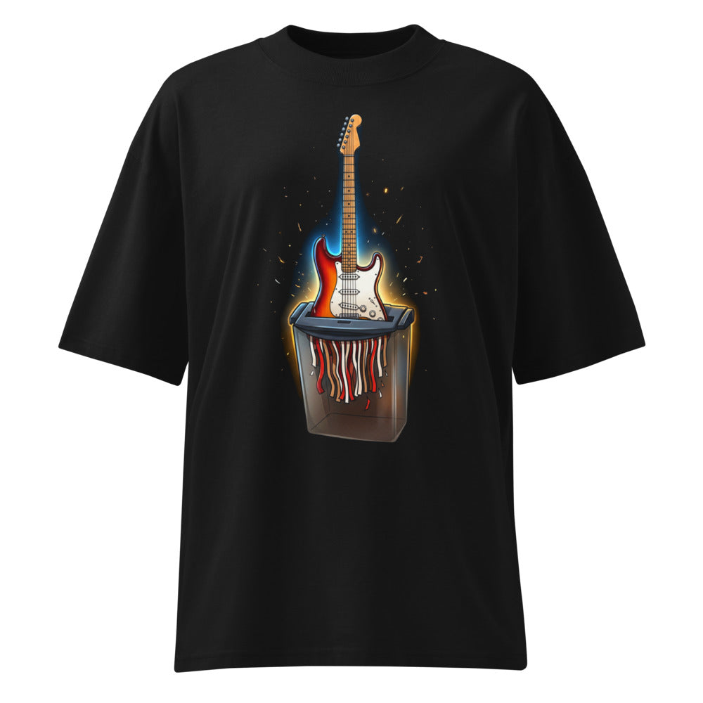 Oversize Guitar Shredder Sunburst Paper Shredder - Frente fantasma