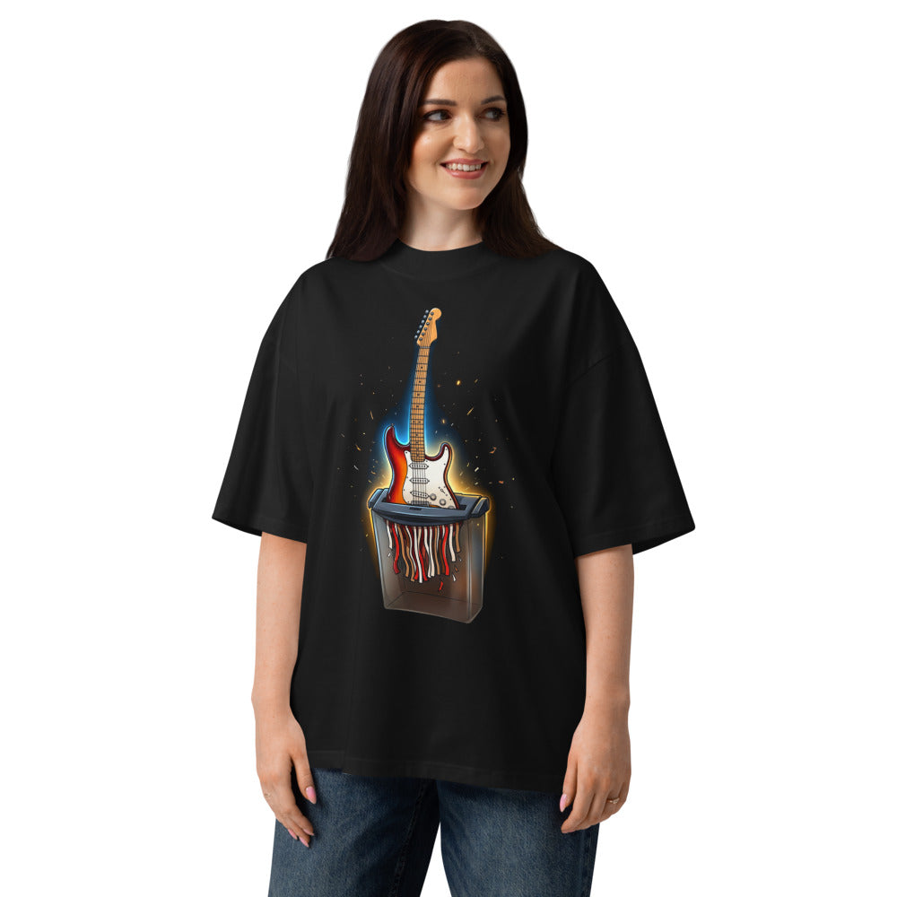 Oversize Guitar Shredder Sunburst Paper Shredder - Modelo femenina