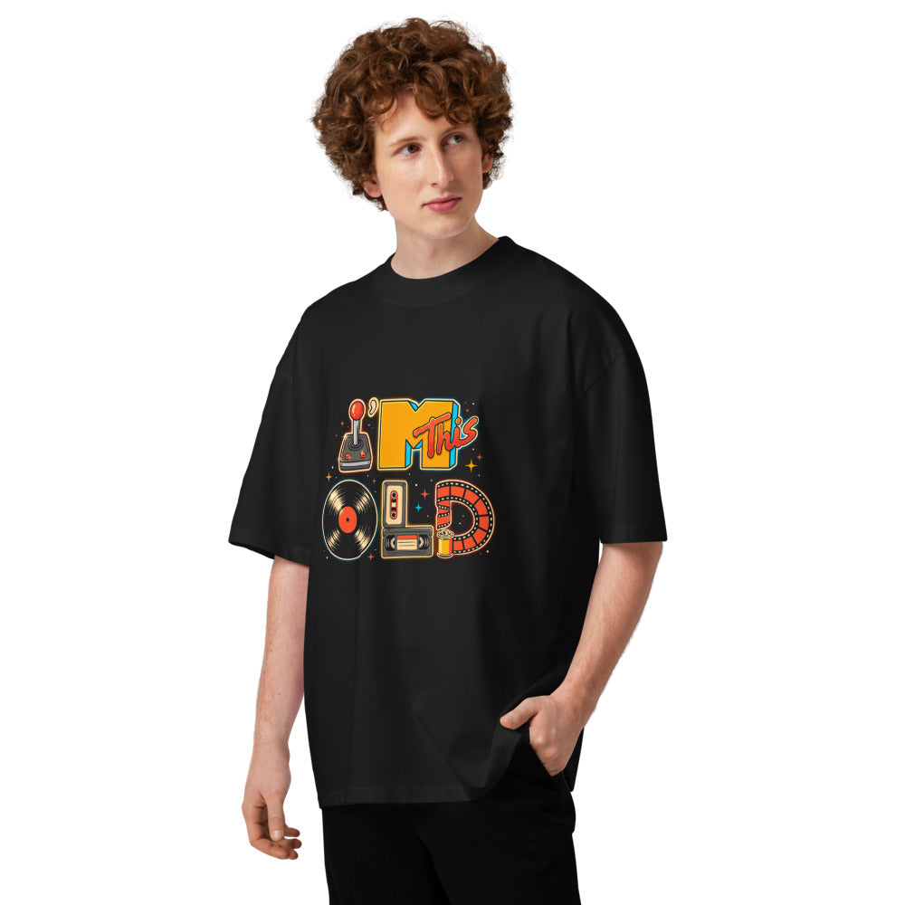 Oversize I'm This Old Retro Joystick Vinyl VHS - Modelo masculino