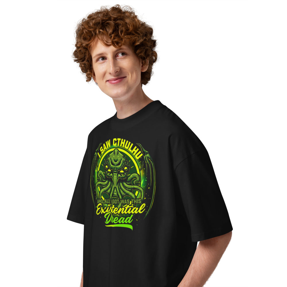 Oversize I Saw Cthulhu And All I Got Was This Existential Dread - Modelo masculino lateral