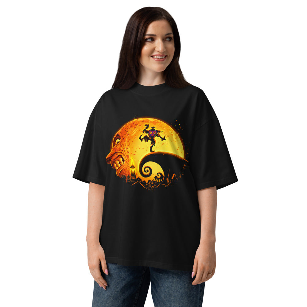 Oversize Majora's Mask Skull Kid Spiral Hill Moon - Modelo femenina