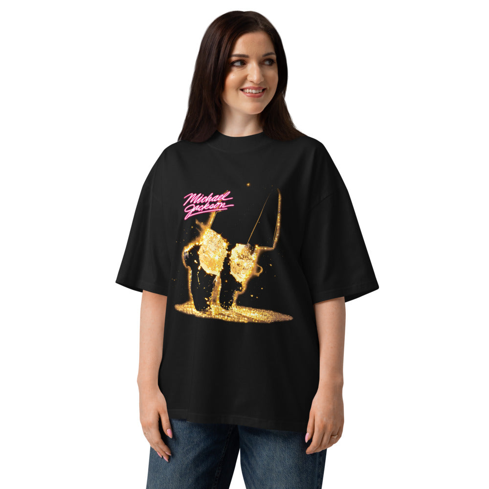 Oversize Michael Jackson Glitter Socks Neon Pink - Modelo femenina
