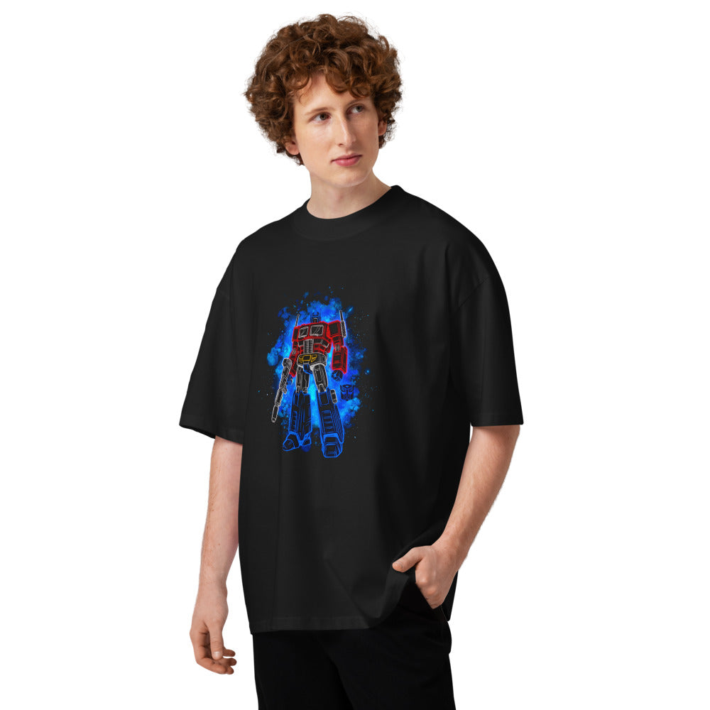 Oversize Optimus Prime Neon Outline Nebula - Modelo masculino
